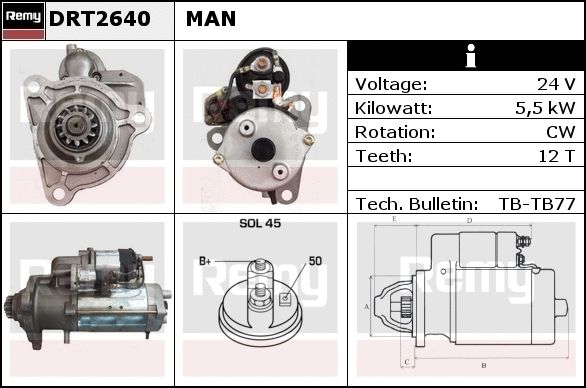 Starter DRT2640 REMY