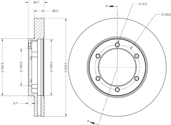 Disc frana RAD2727C REMY
