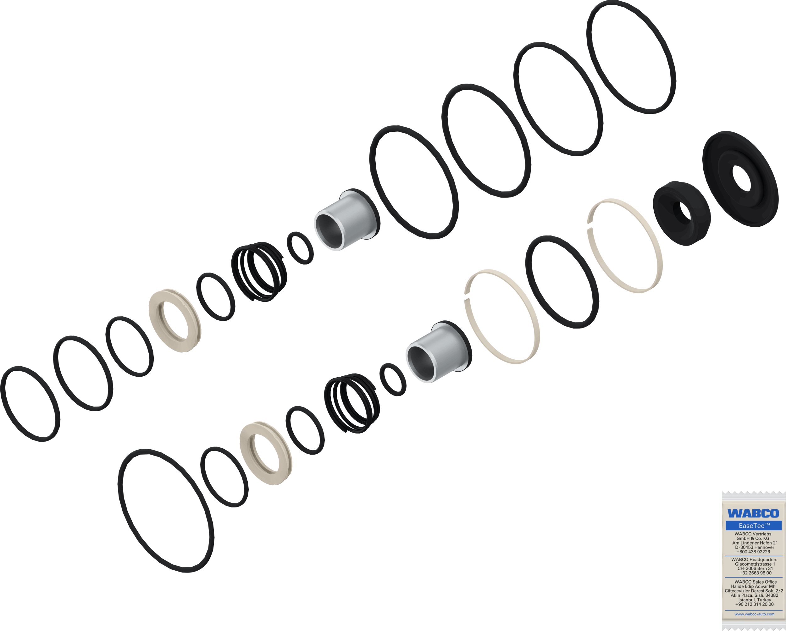 Set reparatie, supapa frana - frana de serviciu 4613150052 WABCO