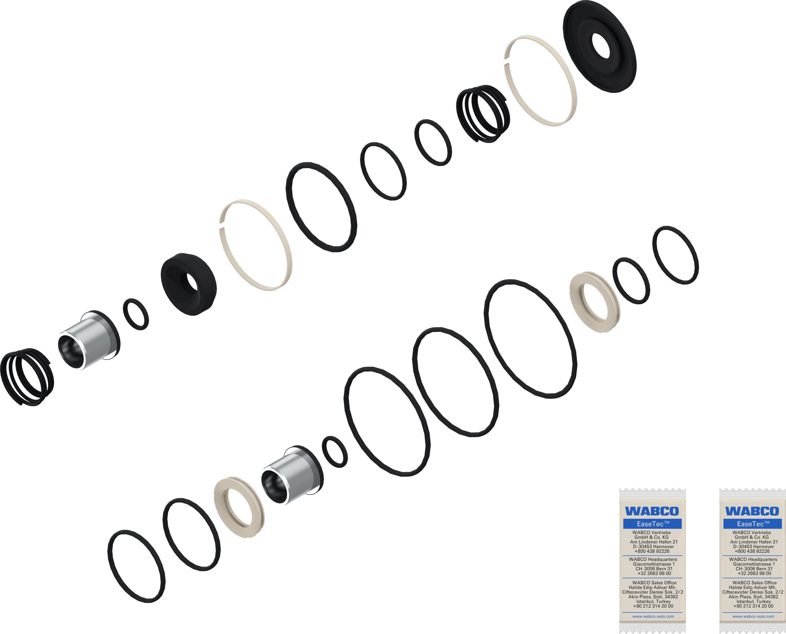 Set reparatie, supapa frana - frana de serviciu 4613159152 WABCO