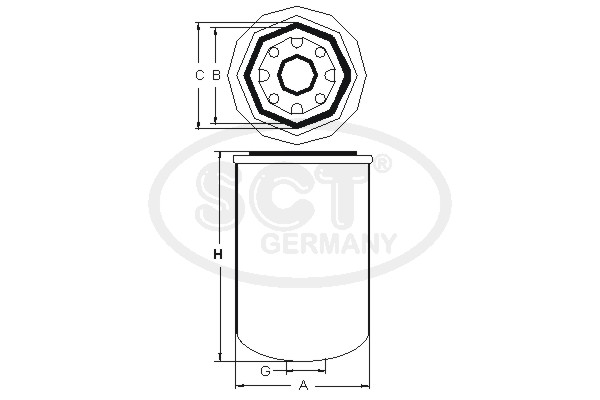 Element filtrant uscator aer, compresor STB 8202 SCT - MANNOL