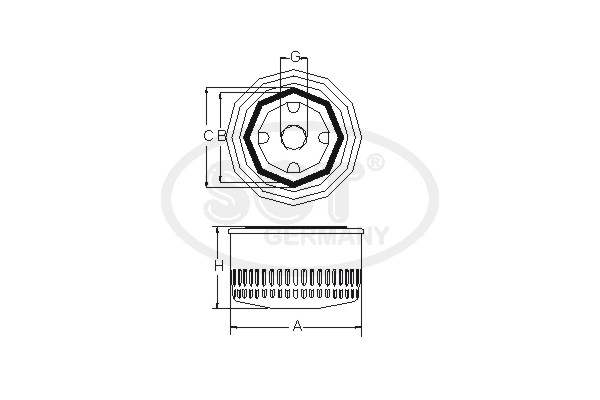 Filtru hidraulic, cutie de viteze automata SM 5041 SCT - MANNOL