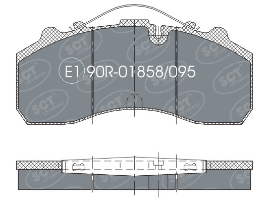 Set placute frana,frana disc SP 305 PR SCT - MANNOL