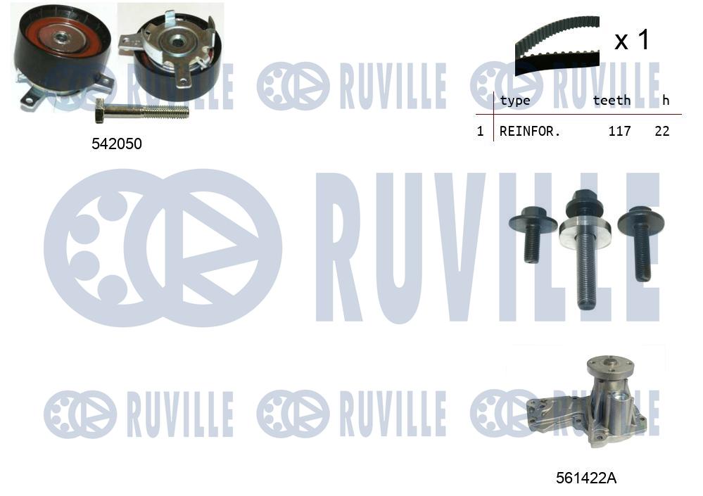 Set pompa apa + curea dintata 5503041 RUVILLE