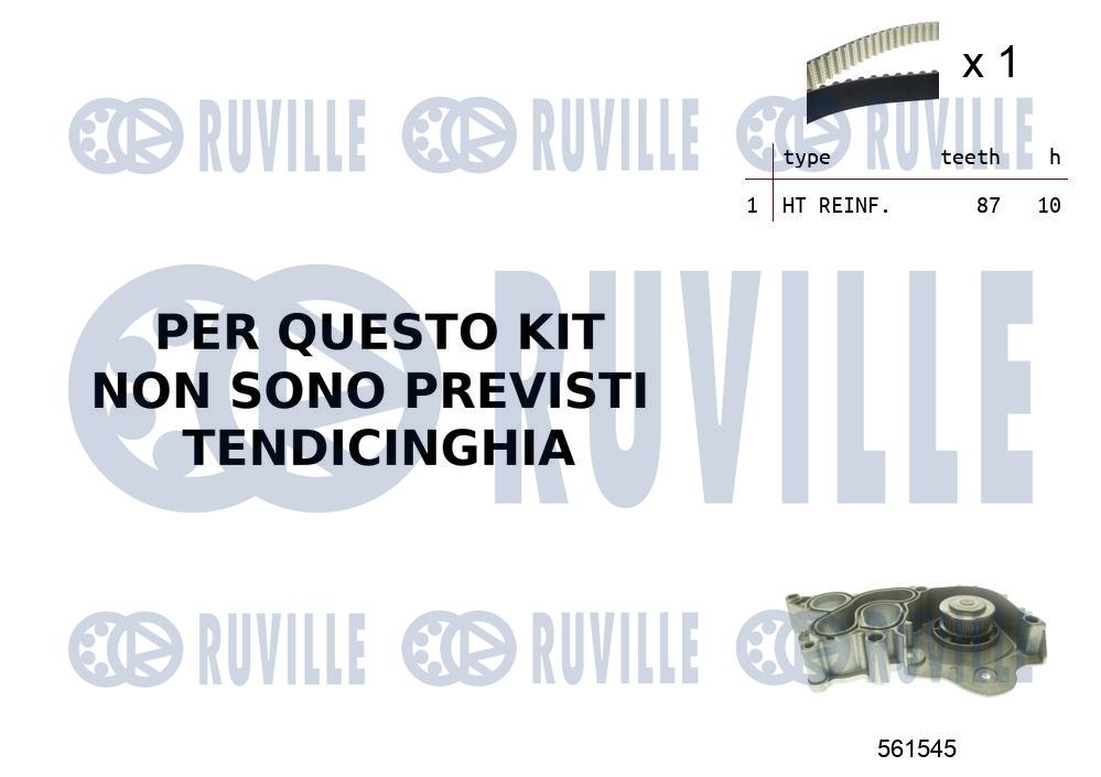 Set pompa apa + curea dintata 55B0051 RUVILLE