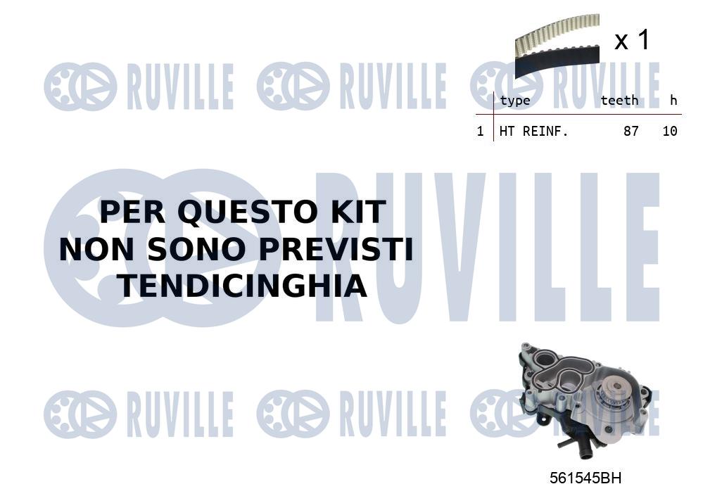 Set pompa apa + curea dintata 55B0052 RUVILLE