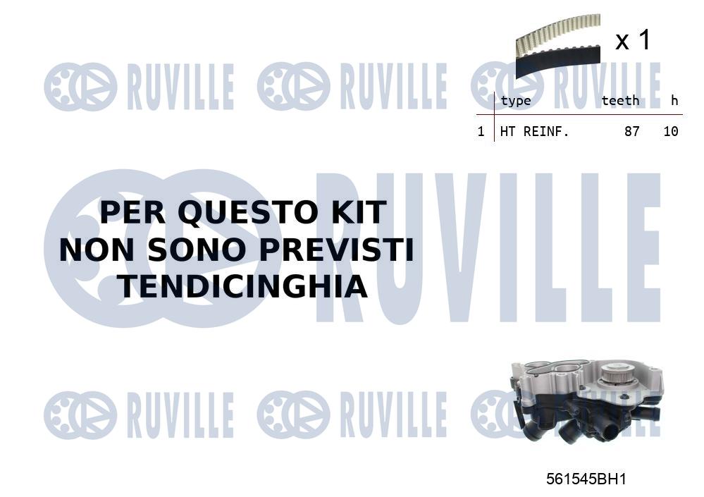 Set pompa apa + curea dintata 55B0053 RUVILLE
