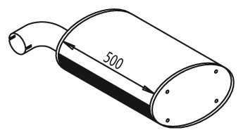 Amortizor zgomot mijloc/spate 28398 DINEX