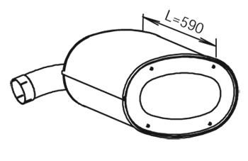Amortizor zgomot mijloc/spate 28455 DINEX