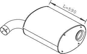 Amortizor zgomot mijloc/spate 28457 DINEX