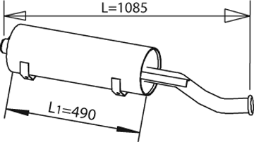 Amortizor zgomot mijloc/spate 50347 DINEX