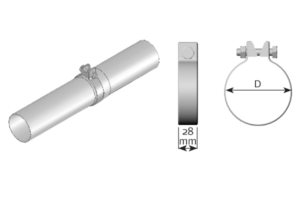 Colier, sistem de esapament 99553 DINEX