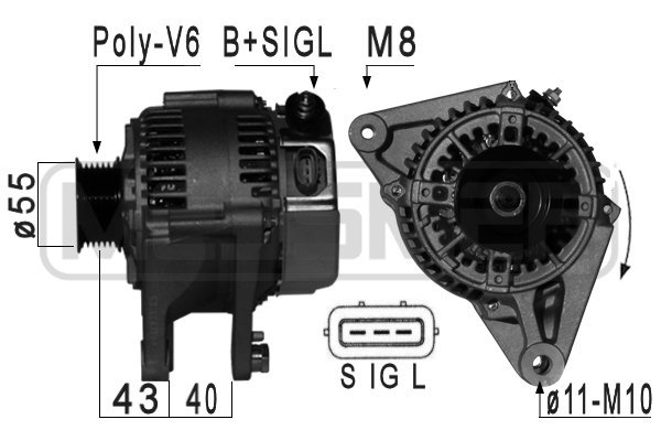 Generator / Alternator 209003A ERA