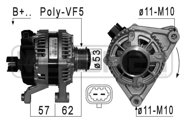 Generator / alternator 209114 ERA