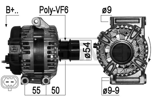 Generator / alternator 209116 ERA
