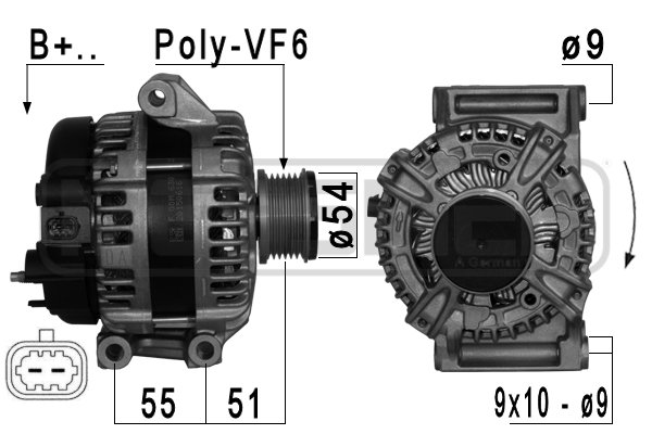Generator / alternator 209119 ERA