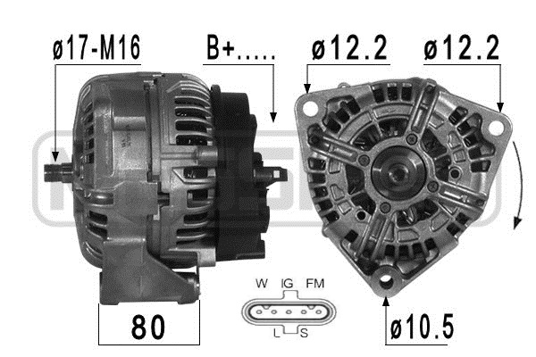 Generator / alternator 209122 ERA