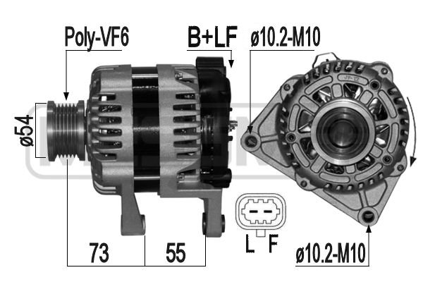 Generator / alternator 209131 ERA