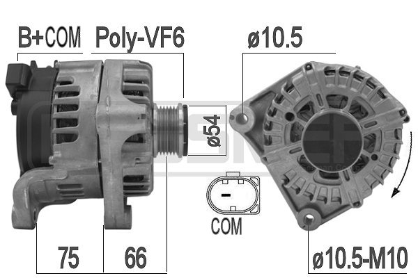 Generator / alternator 209149 ERA