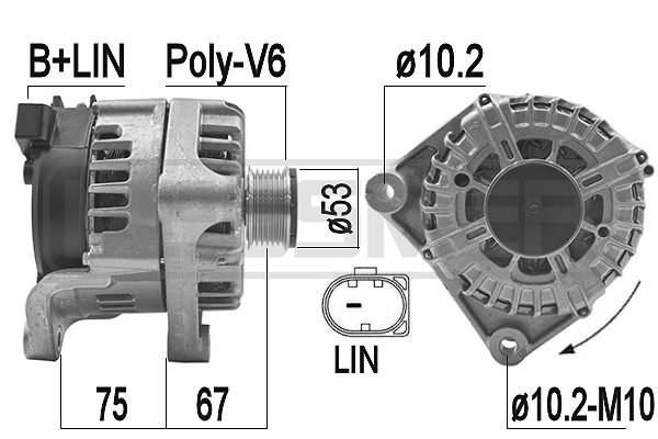 Generator / alternator 209179 ERA