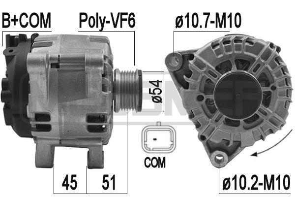 Generator / alternator 209196 ERA