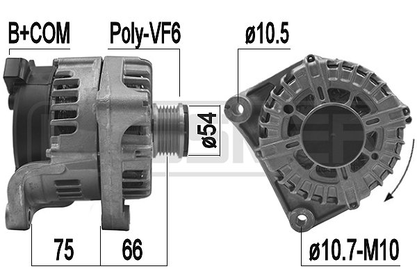 Generator / alternator 209207 ERA