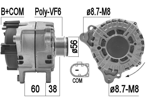 Generator / alternator 209212 ERA