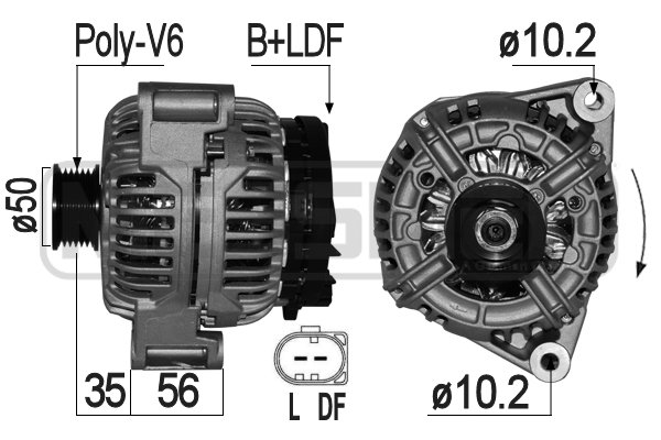 Generator / alternator 209214 ERA
