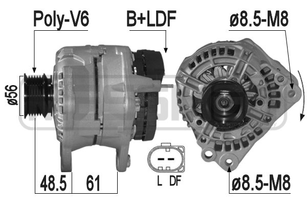Generator / alternator 209215 ERA