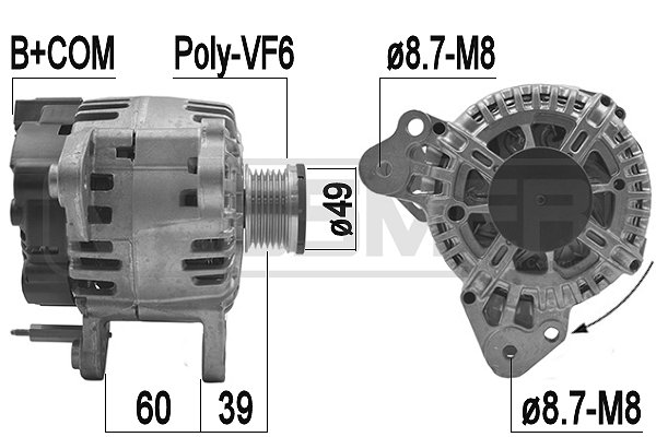 Generator / alternator 209218 ERA