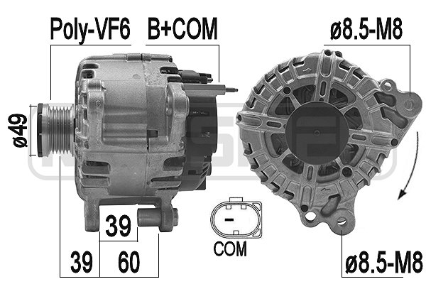 Generator / alternator 209228 ERA