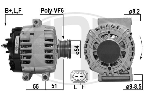 Generator / alternator 209241 ERA