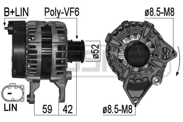 Generator / alternator 209257 ERA