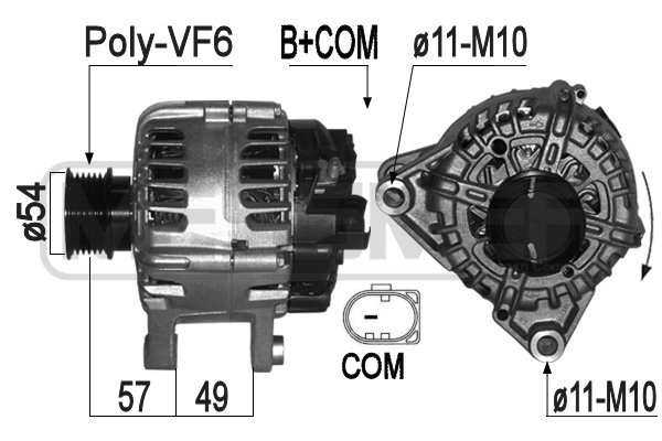 Generator / alternator 209317 ERA