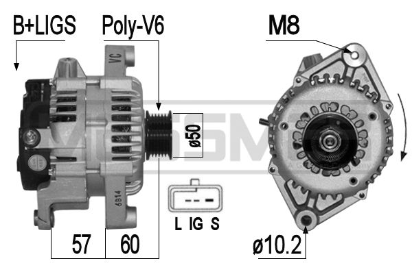 Generator / Alternator 209343 ERA