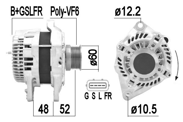 Generator / alternator 209382A ERA