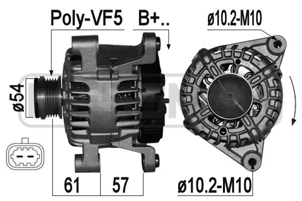 Generator / alternator 209406 ERA