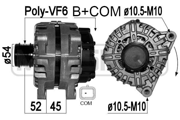 Generator / alternator 209433 ERA