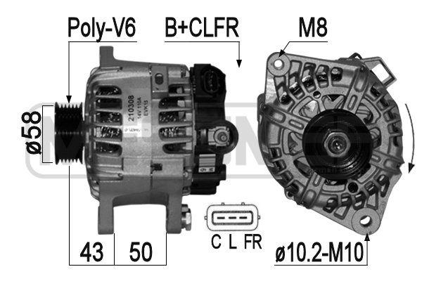 Generator / Alternator 209533A ERA