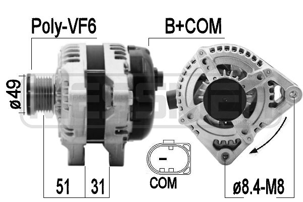 Generator / alternator 209586 ERA