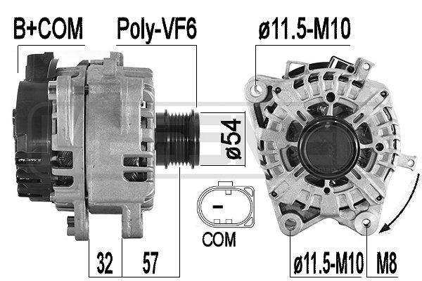 Generator / alternator 209589 ERA
