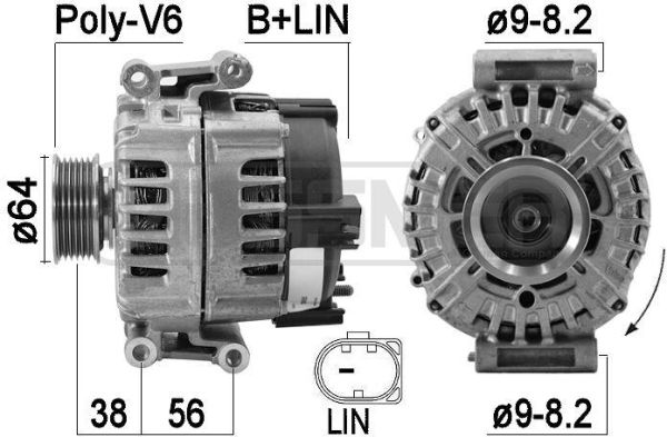 Generator / alternator 209593 ERA