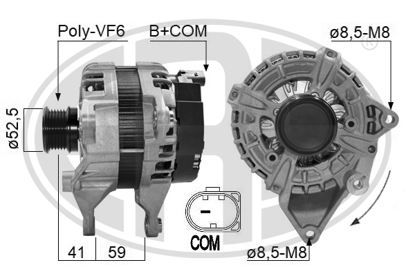 Generator / alternator 209607 ERA