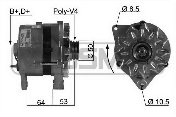 Generator / alternator 210038R ERA