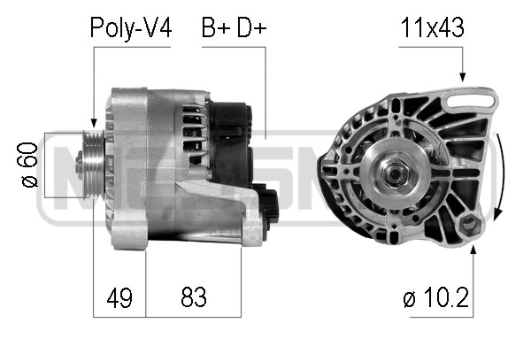 Generator / Alternator 210086 ERA