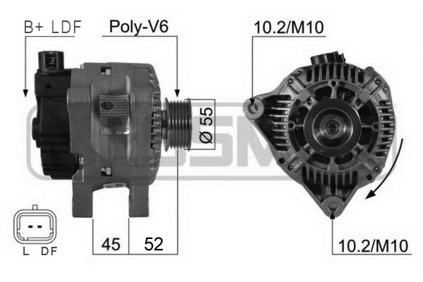 Generator / alternator 210207R ERA