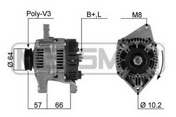 Generator / Alternator 210346R ERA