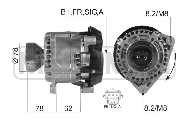 Generator / alternator 210366 ERA