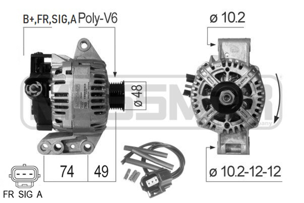 Generator / alternator 210434 ERA