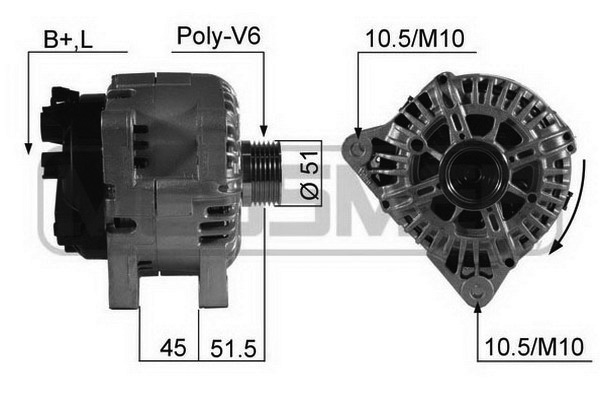 Generator / alternator 210543 ERA